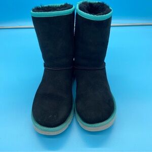 UGG Short Boots Black and Teal Boots Size 8